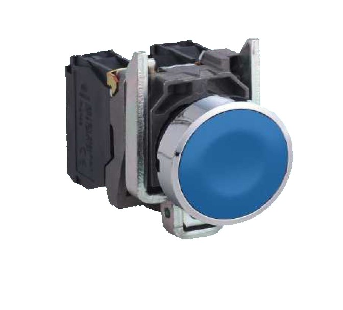 پوش باتن فلزی آبی اشنایدر XB4BA61