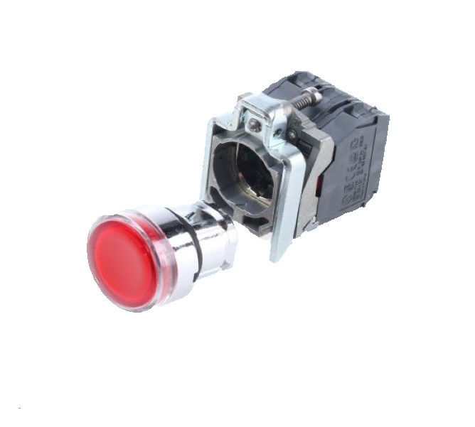 پوش باتن فلزی قرمز اشنایدر XB4BW3465