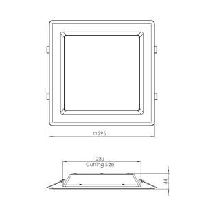 دنیز DE6 – چراغ روشنایی توکار – 30*30