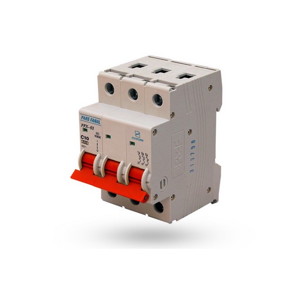 کلید مینیاتوری پارس فانال 3 پل 16 آمپر 6 کیلو آمپر